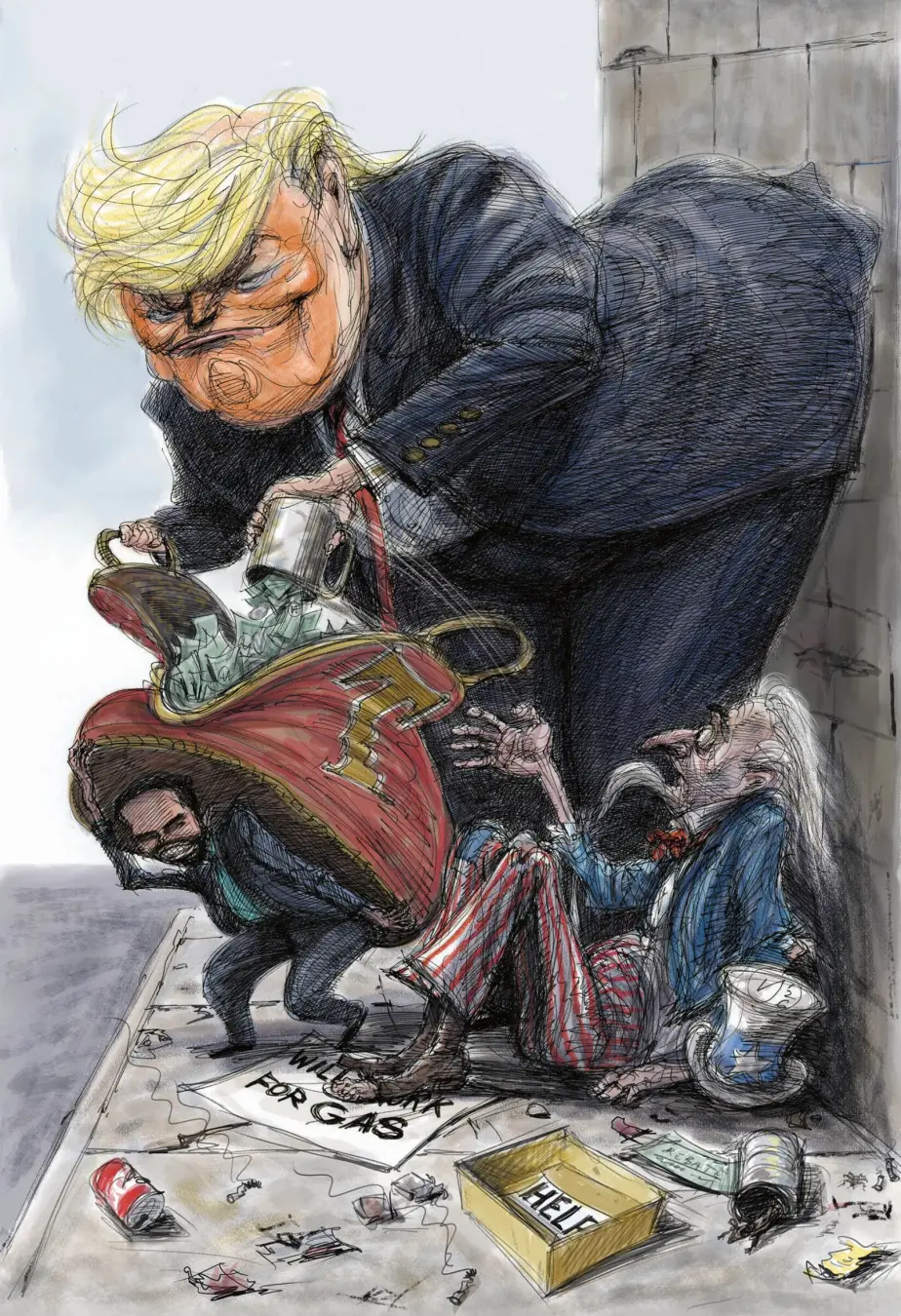 Trump, com o cenário econômico que ele mesmo causou, mostra um caso diferente dos presidentes que herdam problemas. É u…