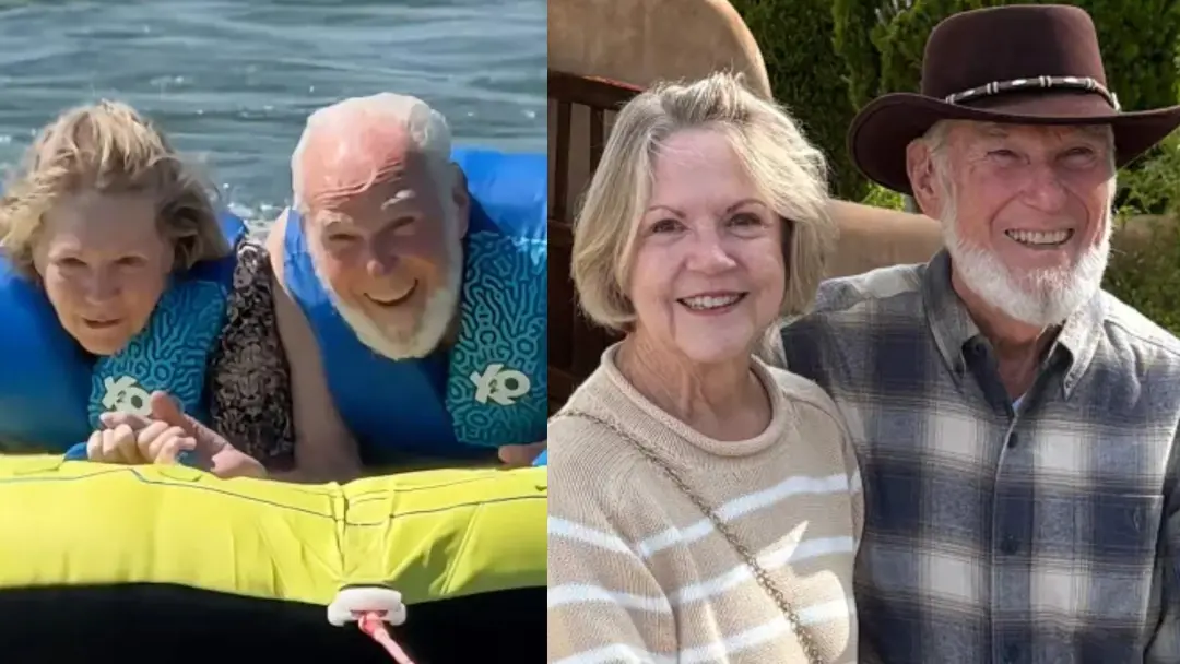 Maureen e Ken, aos 79 e 89 anos, se casaram em 20 de junho de 2026 e logo depois fizeram tubing no Lago Texoma, nos Est…