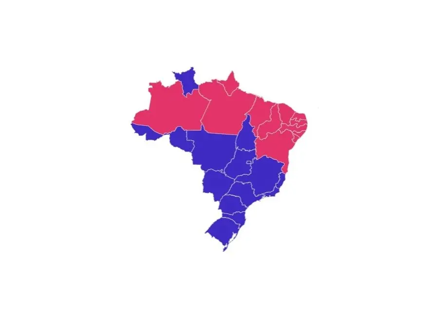 Mapa do primeiro turno de 2026 já mostra a divisão do Brasil em cada um dos 5570 municipios. A visualizacao mostra onde…