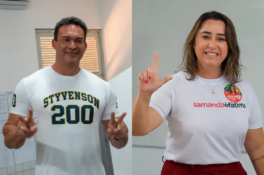 Rio Grande do Norte elege Styvenson e Samanda de Lula para o Senado, com 29,2 e 17,6 por cento dos votos válidos, respe…