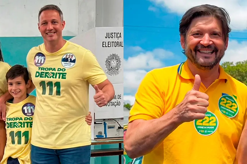São Paulo elege Guilherme Derrite e André do Prado para o Senado entre 2027 e 2035. Com Derrite em 30,6% e Prado em 29,…