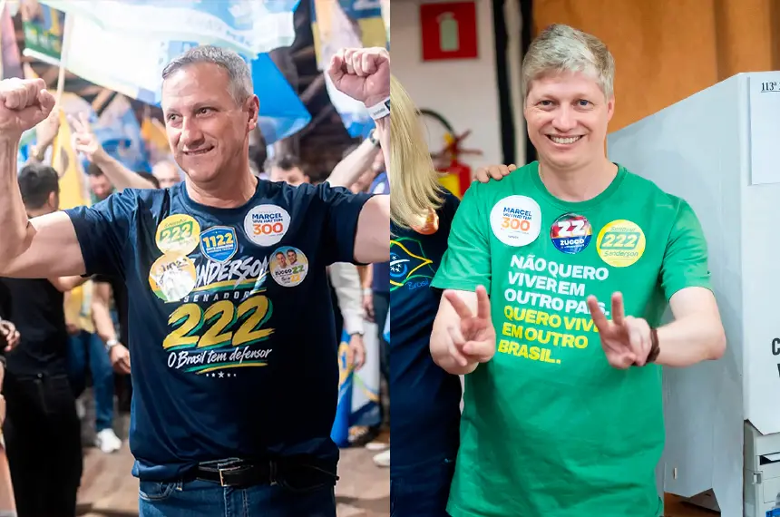 Rio Grande do Sul elege Sanderson com 3.453.316 votos e Marcel Van Hattem com 3.449.053 votos para o Senado. Ver dois n…