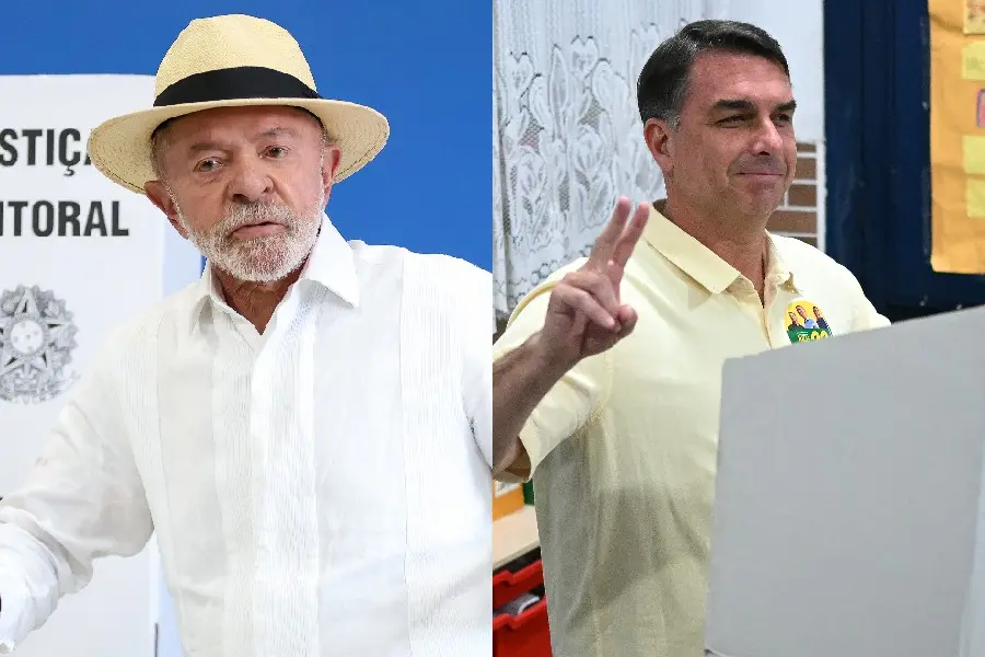 Flávio Bolsonaro viu mais bandeiras de Lula do que do seu grupo político em Vila Isabel, Rio de Janeiro. Essa cena suge…