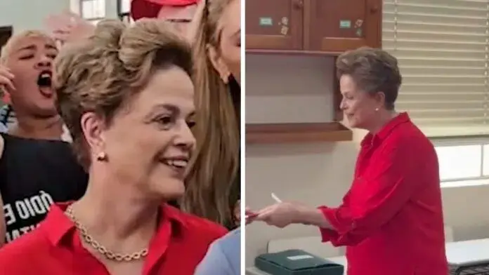Dilma Rousseff foi vaiada enquanto aguardava na fila para votar no Colégio Santa Marcelina, em Belo Horizonte. A mistur…