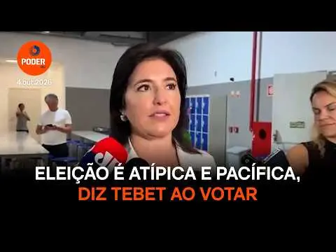 Simone Tebet disse que as eleições em São Paulo foram atípicas e pacíficas, mostrando um cansaço do eleitor com a polar…