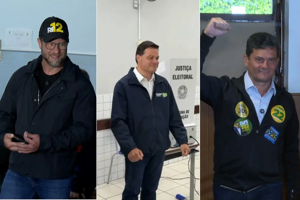 Seis candidatos ao governo do Paraná votaram em Curitiba em bairros diferentes neste domingo. A disputa pelo Palácio Ig…
