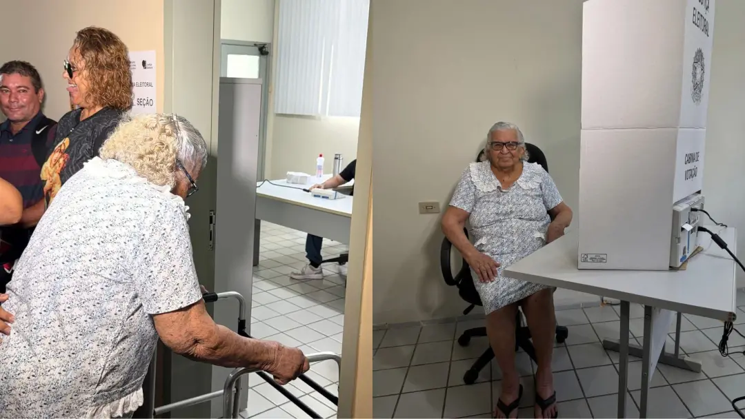 Maria do Carmo, aos 100 anos, votou nas Eleições 2026 em Teresina. É muito legal ver que a vontade de exercer o direito…