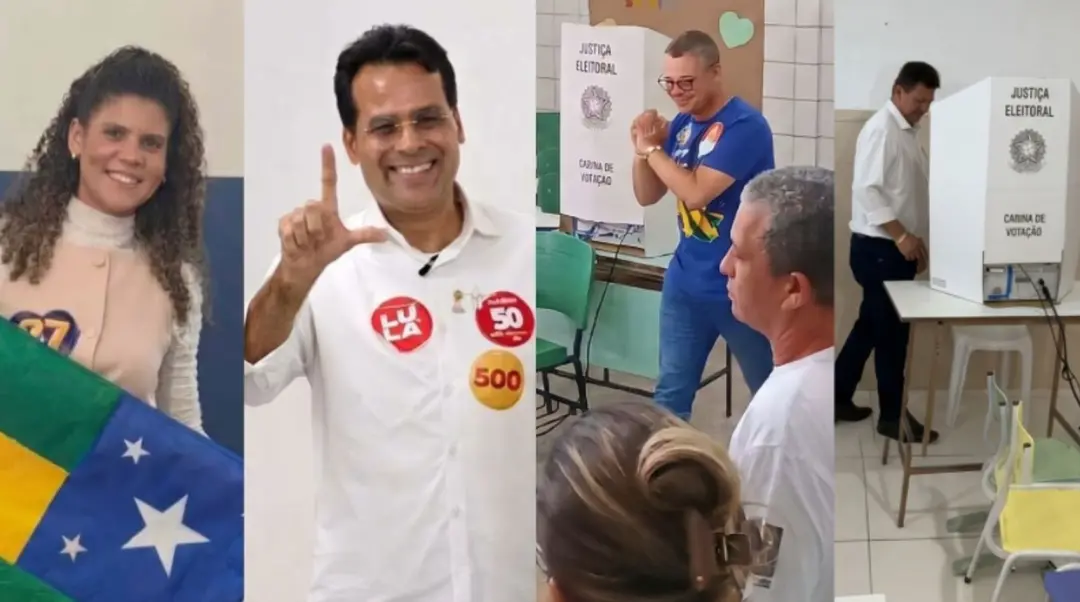 Em Sergipe, os quatro candidatos ao governo votaram em locais como Colégio Michelangelo e Escola Francisco Domingos de …
