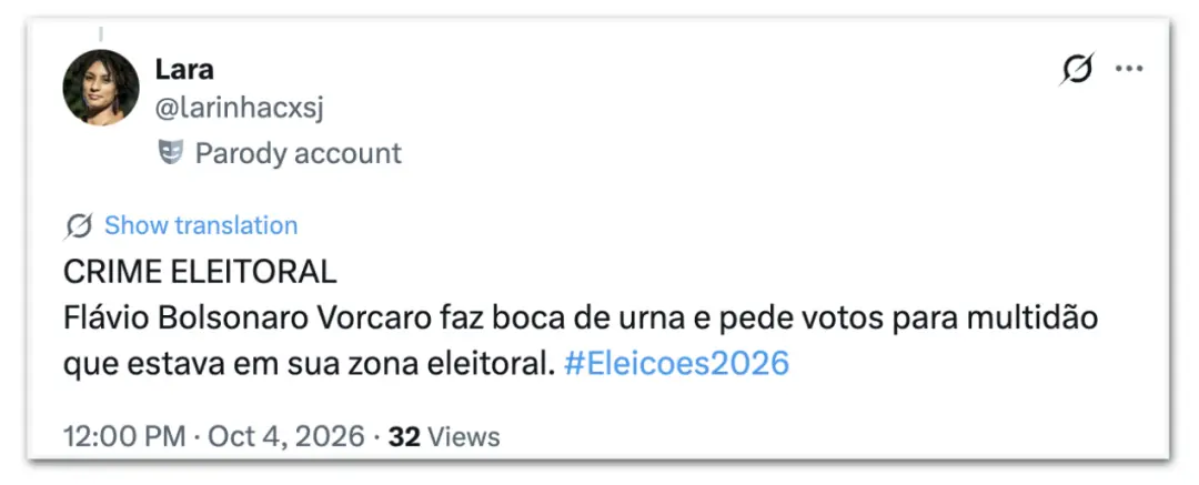 Flavio Bolsonaro pediu voto de confiança no primeiro turno durante votação em Vila Isabel, no Rio de Janeiro. Pedir vot…