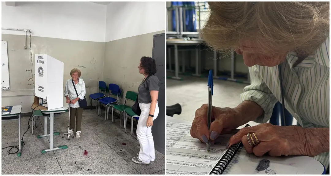 Carmelina Alves Nogueira, com 106 anos, votou neste domingo no Jaguaré, em São Paulo. A história dela mostra o quanto a…
