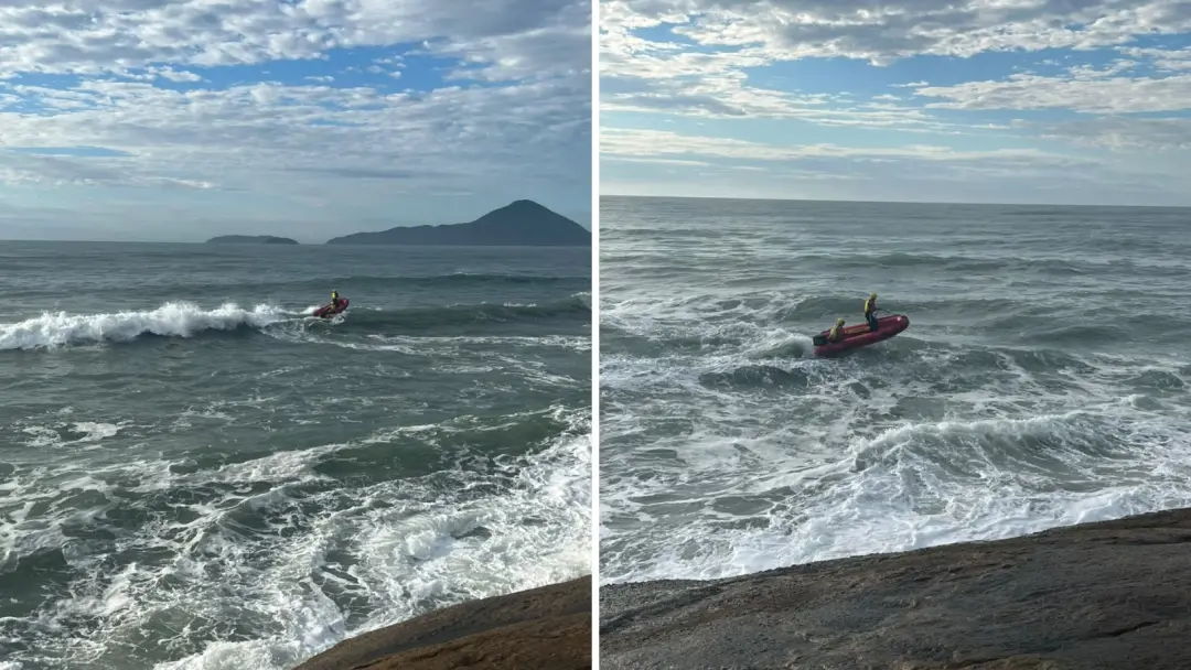Ubatuba, SP, retomou buscas por turista de 28 anos que sumiu no mar após se afogar na Praia do Tenório. Com ondas forte…