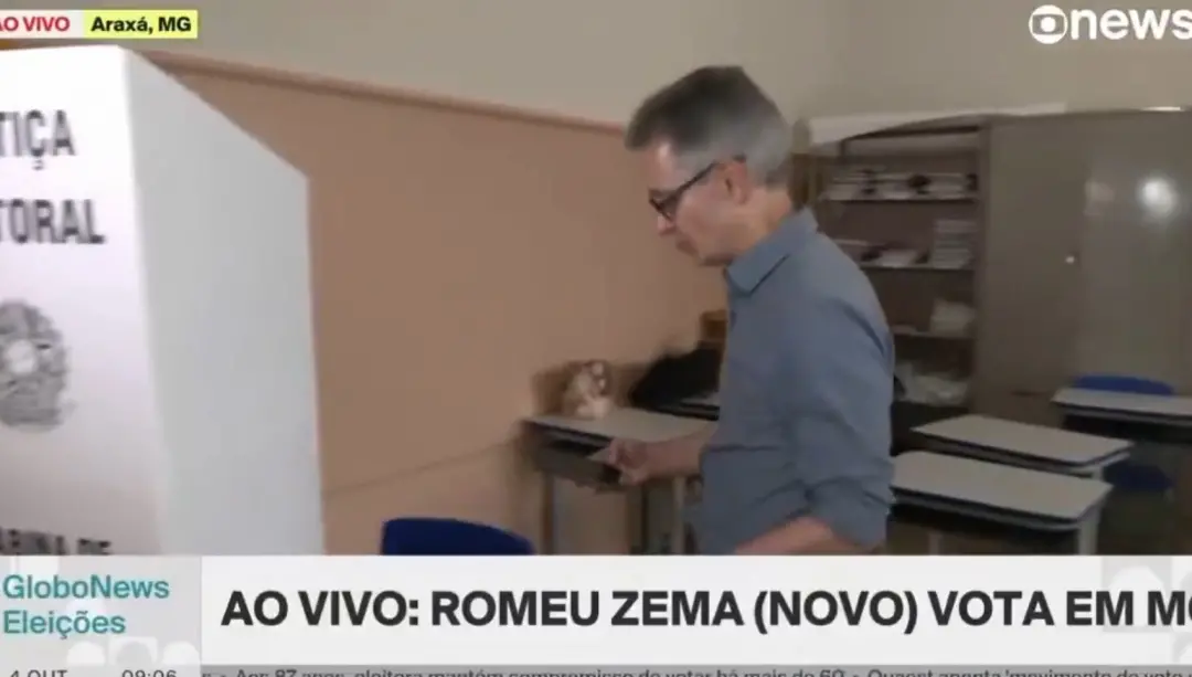 TRE-MG vai apurar o uso de celular pelo candidato Zema dentro da cabine de votação em Araxá. Isso viola o sigilo do vot…