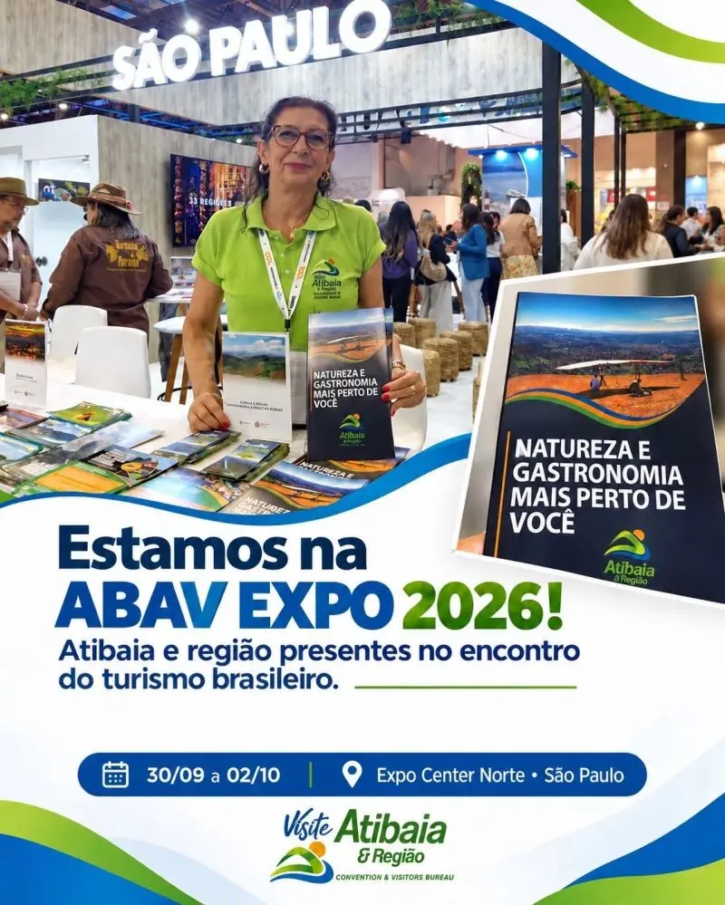 Atibaia e região estiveram na ABAV Expo 2026 em São Paulo, apresentando natureza e gastronomia para profissionais de vi…