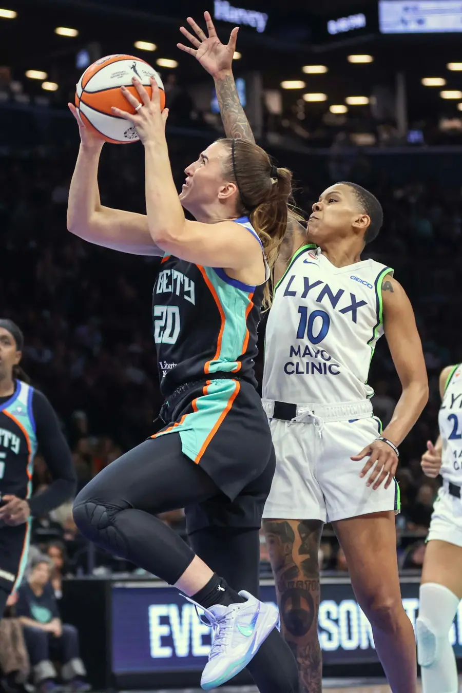 Nova York Liberty joga contra Atlanta Dream no jogo 1 das semifinais da WNBA, dia 4 de outubro, às 14 horas, em Atlanta…
