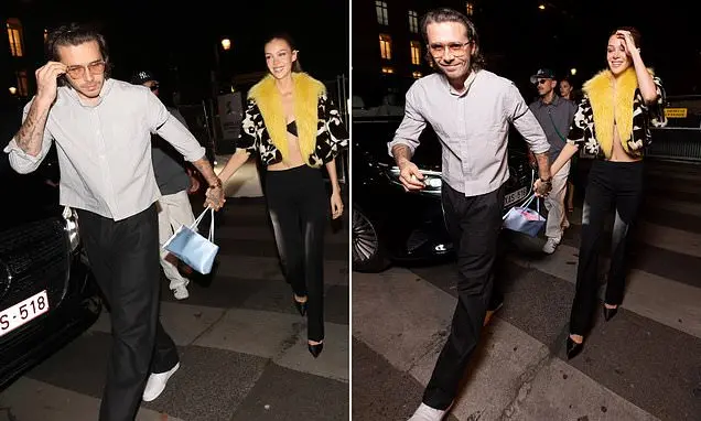 Brooklyn Beckham e Nicola Peltz curtiram noite fora em Paris sem sinal de se reunir com a família distante, mesmo estan…