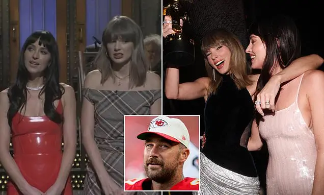 Taylor Swift apareceu no SNL e brincou de ser a terapeuta de desilusão da Dakota Johnson, depois que a atriz estava no …