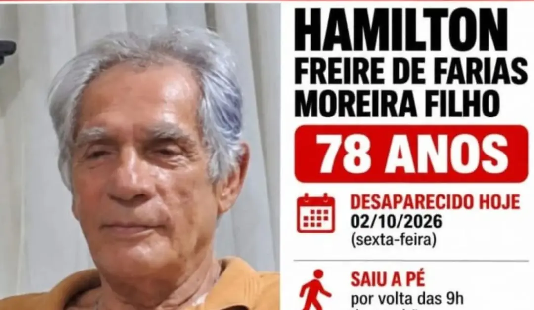 Hamilton Moreira Filho, de 78 anos, está desaparecido na Regiao Metropolitana de Belém, desde sexta dia 2. O rastreio d…