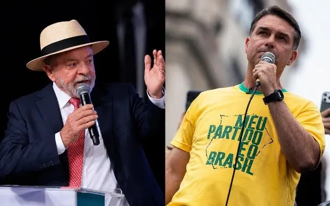 Datafolha e Quaest apontam Lula e Flávio no segundo turno, com Lula em 45% na Datafolha e 46% na Quaest. A diferença en…