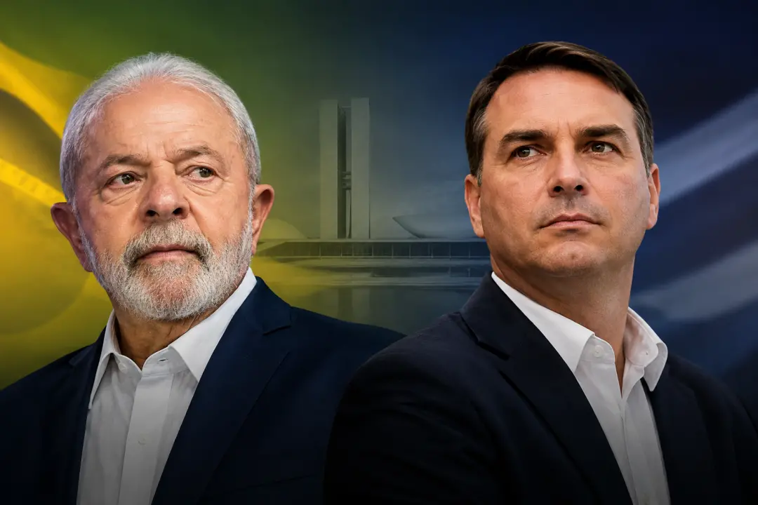 42% para Lula, 38% para Flávio Bolsonaro no primeiro turno brasileiro. O empate no limite de erro demonstra a intensida…