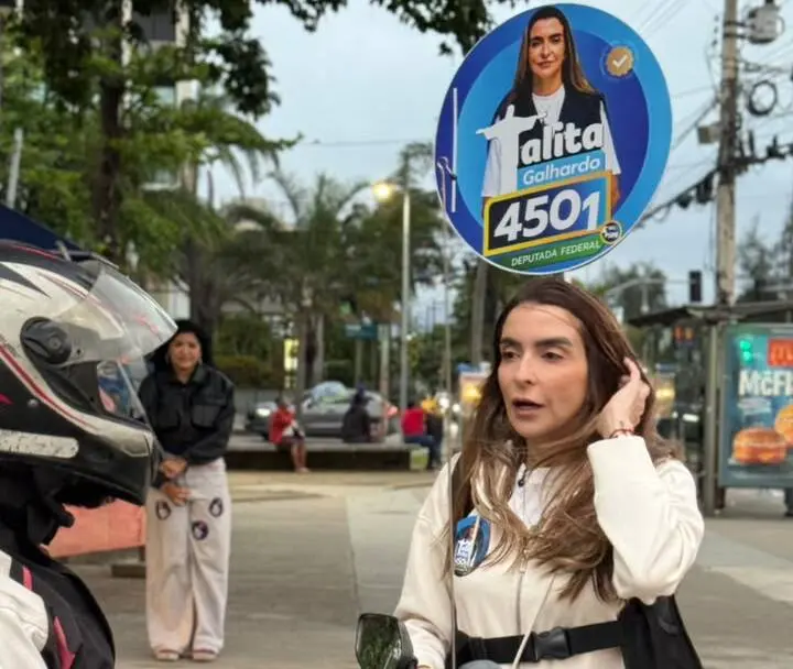 Talita Galhardo, vereadora de 35 anos, concorre a Deputada Federal para 2026, focando em segurança e combate a construç…