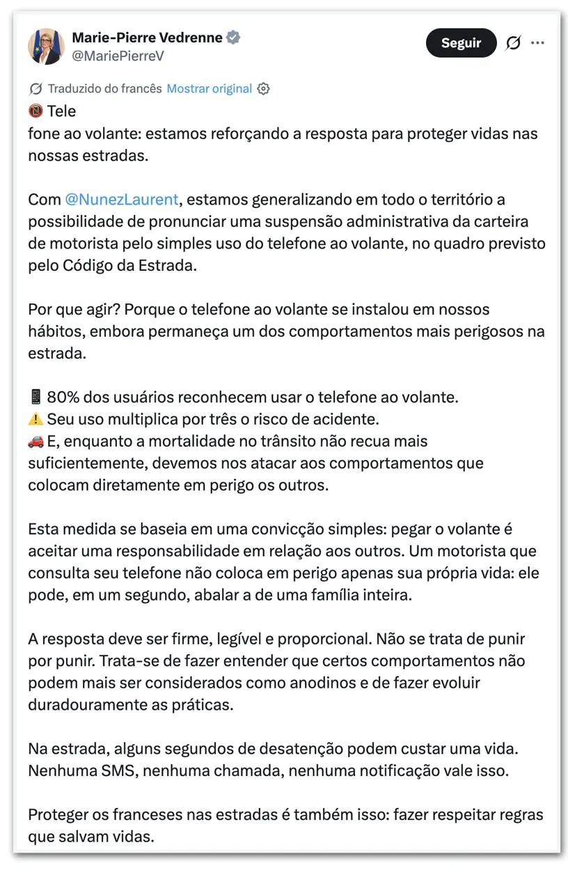 França vai suspender carteira de motorista que usar celular no volante em todo o país. A medida aumenta a punição além …