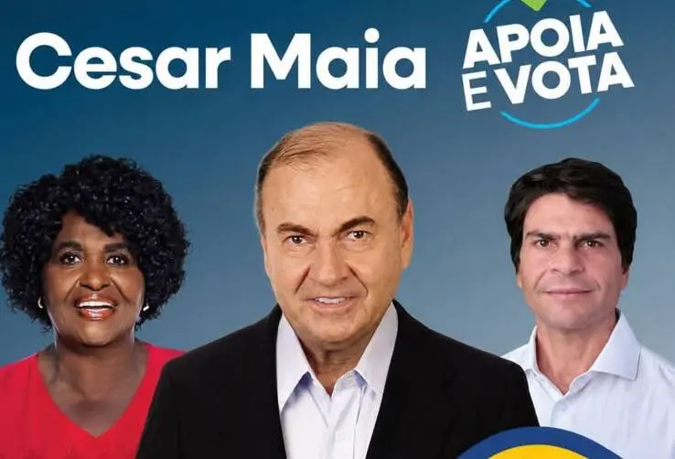 Cesar Maia, que perdeu para Benedita da Silva em 1992, agora apoia a candidatura dela para o Senado em 2026. Reunião de…