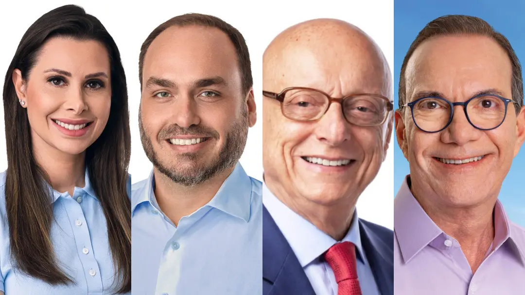Carol De Toni e Carlos Bolsonaro estão empatadas com 17 e 16 por cento de intenções de voto no Senado em Santa Catarina…