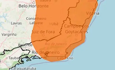 Regiões Norte, Noroeste e Serrana do estado do Rio têm alerta de perigo para chuvas de até 200mm. Esse nível de risco i…