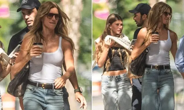 Gisele Bundchen apareceu em Nova York com a filha Vivian, de 13 anos, e o novo marido Joaquim Valente. A aparição acont…