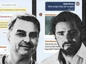 96 mensagens entre Flávio Bolsonaro e Vorcaro antes da prisão do ex-banqueiro. Um volume de troca de mensagens nesse pe…