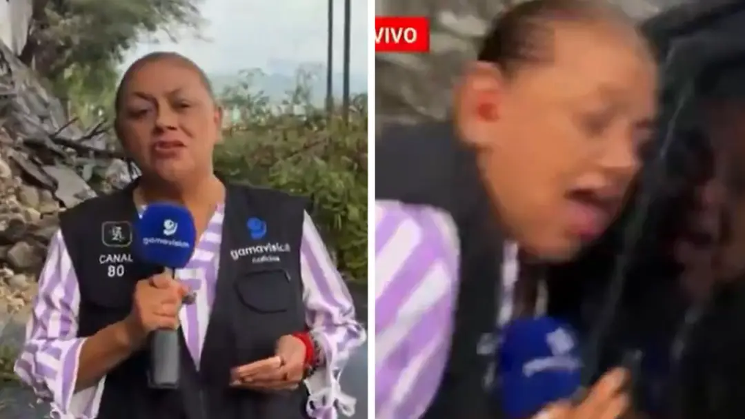 Carro bate em repórter e cinegrafista em transmissão ao vivo no México. É assustador ver o risco que jornalistas correm…