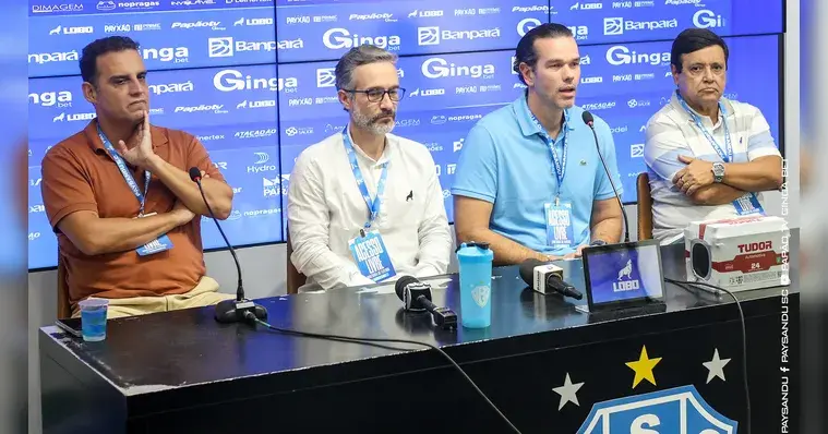 Márcio Tuma confirma candidatura para a presidência do Paysandu, com Ícaro Sereni e Diego Moura na chapa, para a eleiçã…