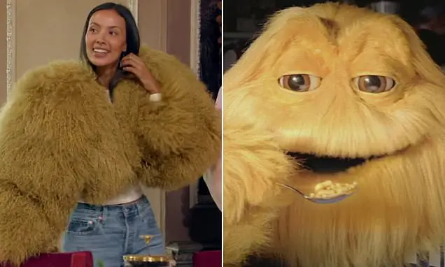 Maya Jama, da Celebrity Traitors, foi comparada ao Honey Monster por fãs enquanto chegava ao café da manhã com um casac…