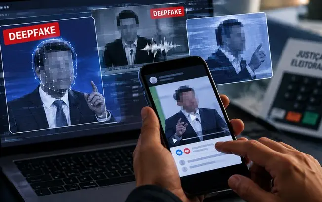 554 vídeos e imagens de deepfake foram publicados antes da eleição de 2026, sendo que 29 vieram de perfis de candidatos…