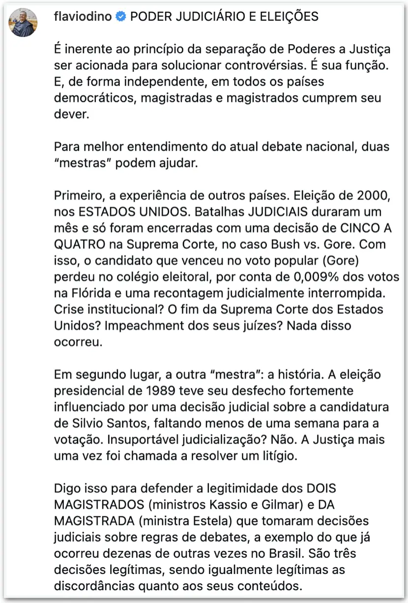 Três decisões foram tomadas sobre o debate da Globo, envolvendo Sassio Nunes Marques, Estela Aranha e Gilmar Mendes. Mi…