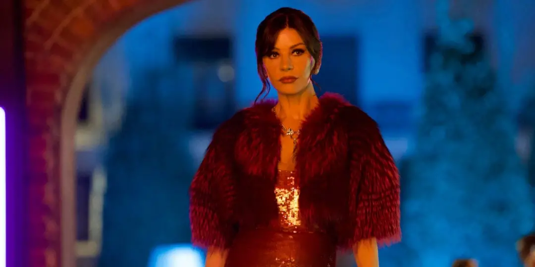Catherine Zeta-Jones no filme Kill Jackie, um thriller de comedia da Amazon MGM Studios, troca a elegancia por cenas de…