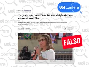 Janja desmente que disse nem Deus tira essa eleição de Lula. É boato que circula por aí, mas a informação falsa não tem…