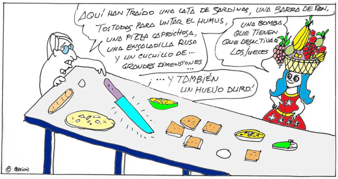 A4 de Peridis traz um cuchillo para untar. Essa falta de critério em materiais parece refletir o cuidado que tem com a …