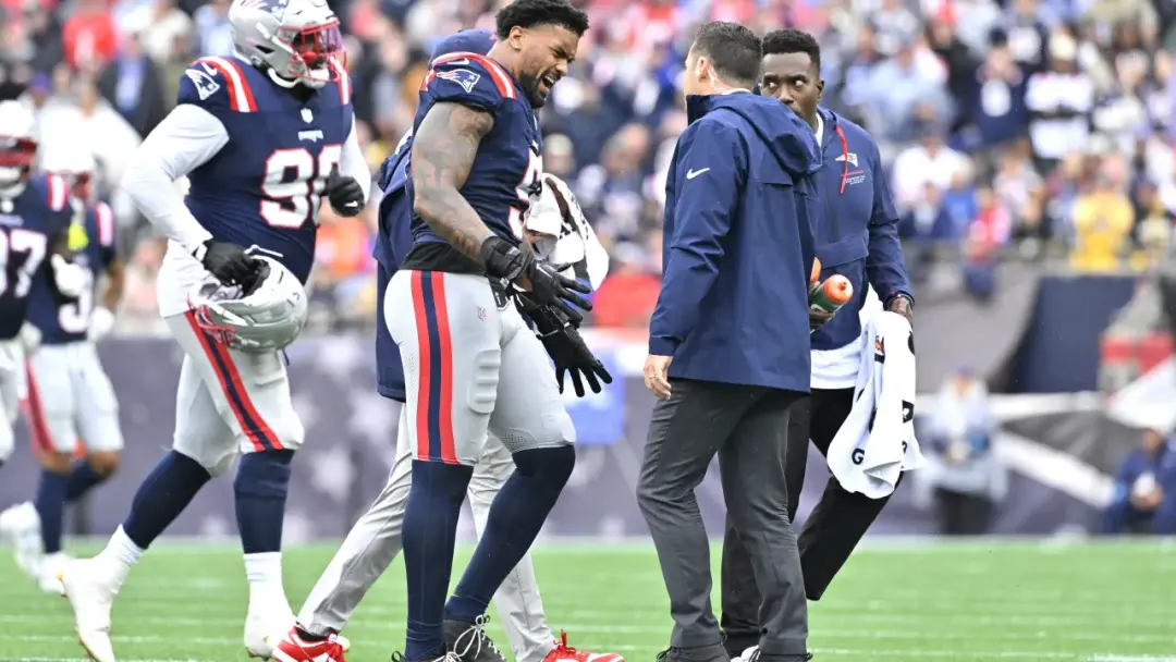 DreMont Jones, jogador dos Patriots, voltou a treinar após lesão no ombro, e ele disse que o quadro está melhorando dia…