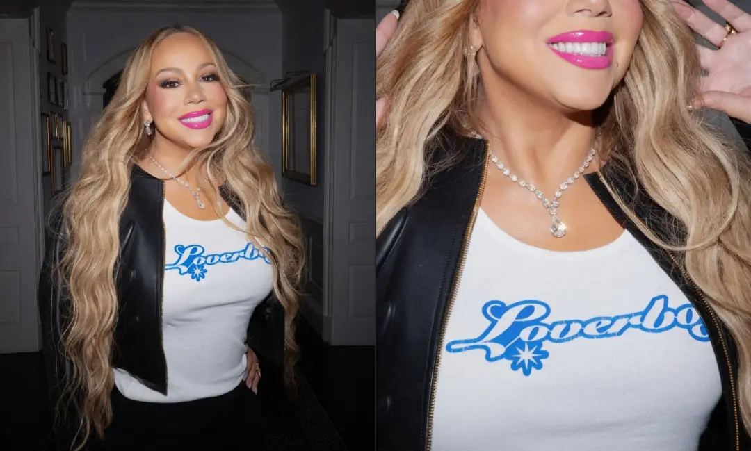 Mariah Carey expôs uma joia de 44,71 quilates de diamantes, avaliada em cerca de R$ 7,8 milhões, durante a comemoração …