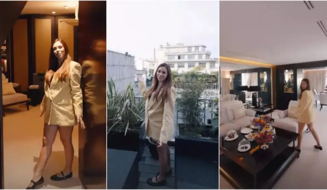 Bruna Biancardi mostrou suíte no Hotel Fouquet's Paris com diária acima de R$ 17 mil enquanto participa da Semana de Mo…