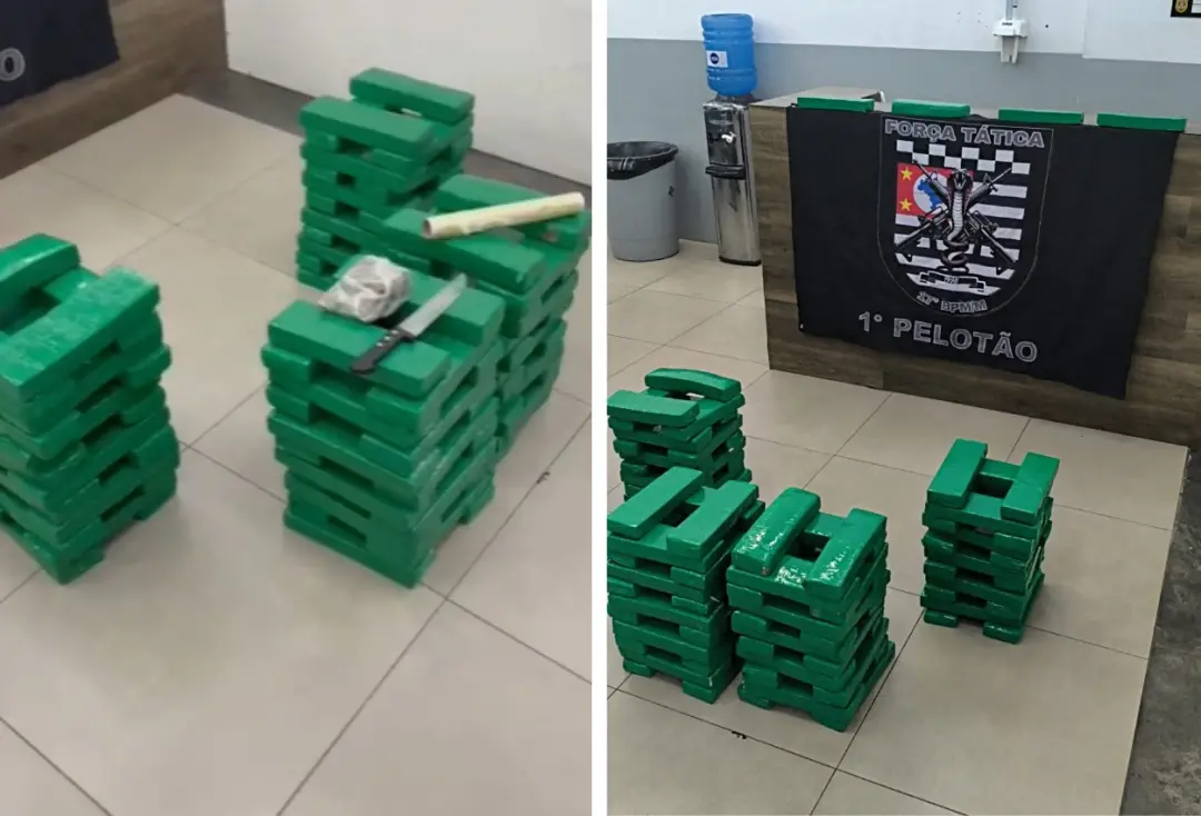 73 quilos de maconha apreendidos em Mogi das Cruzes. A PM prendeu um homem durante patrulhamento na Avenida Japão depoi…