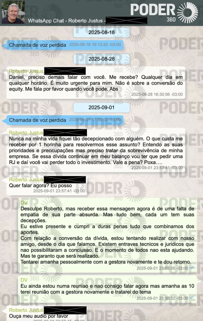 Justus chegou a falar em recuperação judicial da SteelCorp se o aporte de Vorcaro continuasse como dívida no balanço. E…