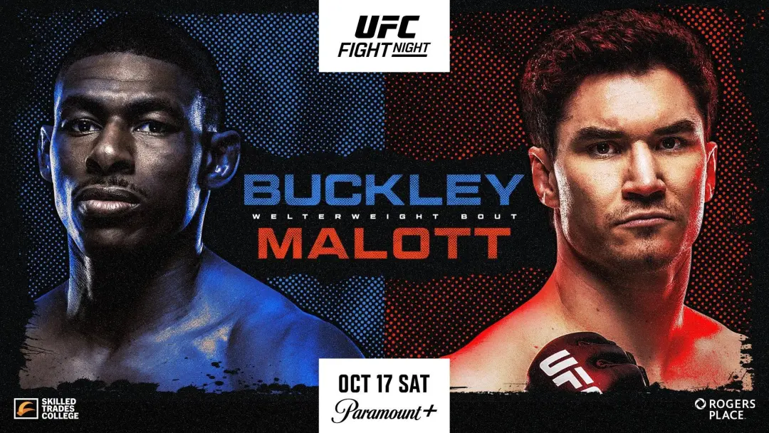 Edmonton terá o desafio Buckley contra Malott no UFC em 17 de Outubro de 2026. Malott vem com quatro vitórias seguidas,…