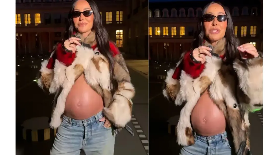 Sabrina Sato na Semana de Moda de Paris com barrigão à mostra. Ela disse que a mamãe não consegue ficar de fora, e eu c…