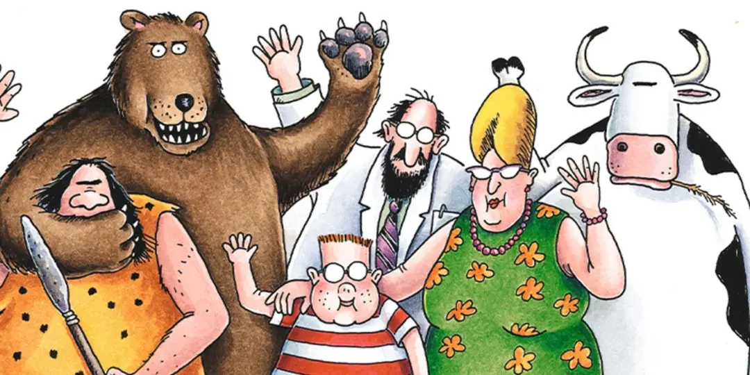 Gary Larson criou mais de 4000 quadrinhos no Far Side, entre 1980 e 1995. A habilidade dele de contar histórias com um …