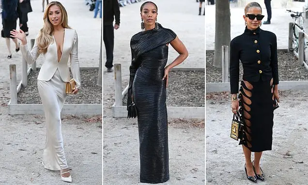 Na semana de moda em Paris, Tate McRae arrasou num look elegante cor marfim na apresentação da Schiaparelli. Ver essa f…