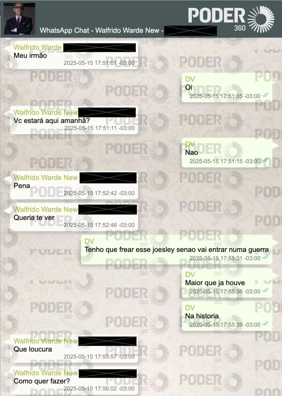 Mensagens de maio de 2025 mostram Daniel Vorcaro avisando a advogado que tinha que frear Joesley Batista para evitar um…