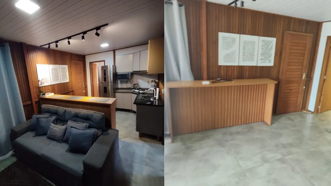 Balneário Rincão, em Santa Catarina, viu uma casa Airbnb ter móveis avaliados em cerca de R$ 17 mil vendidos por uma hó…