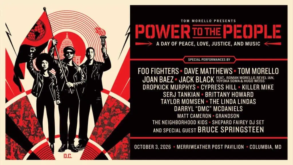 Festival Power to the People, com Bruce Springsteen e Foo Fighters, vai transmitir de graça pelo YouTube neste sábado e…
